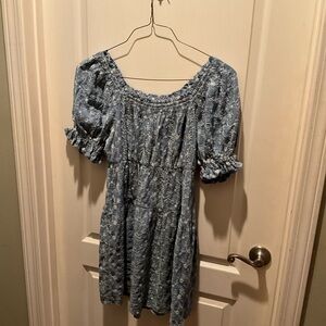 Old Navy Blue Embroidered Dress